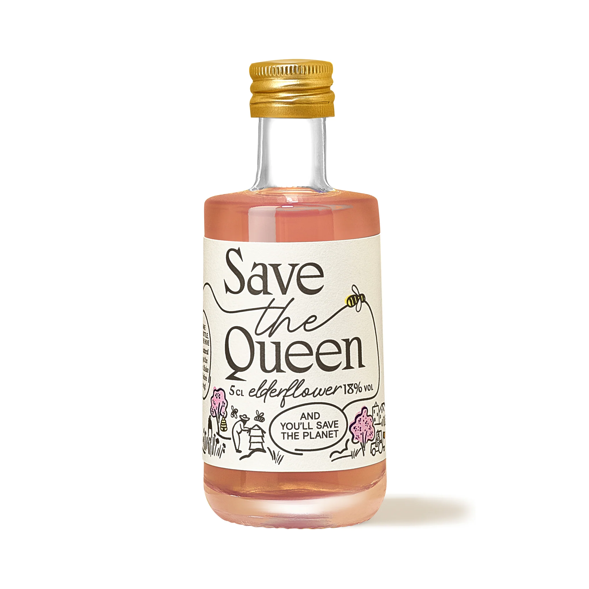 Save The Queen Elderflower 5cl mini flesje