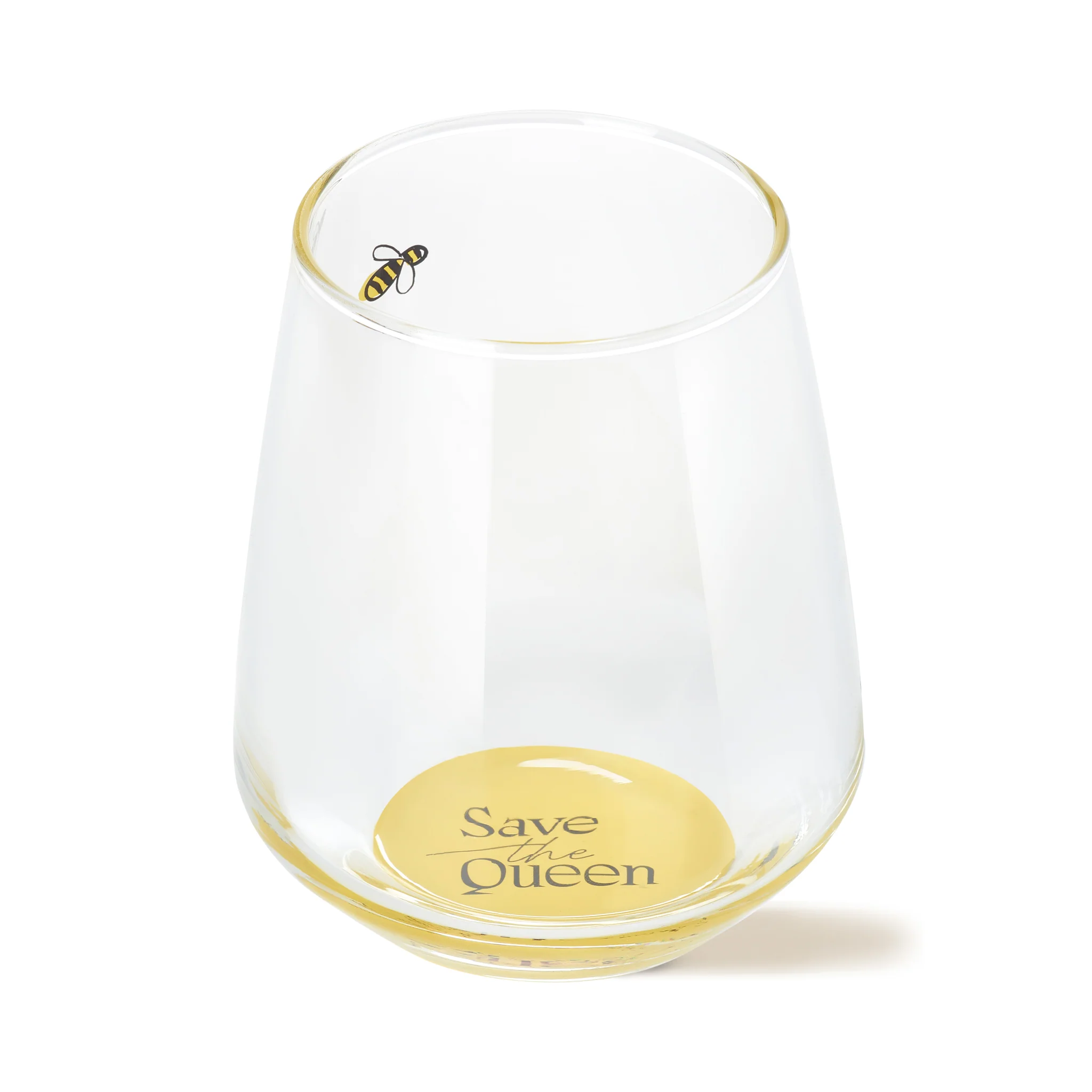 Save The Queen Glas Geel